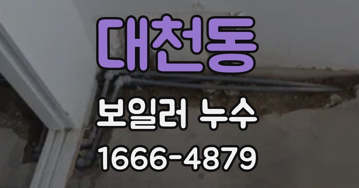 대천동 보일러 누수
