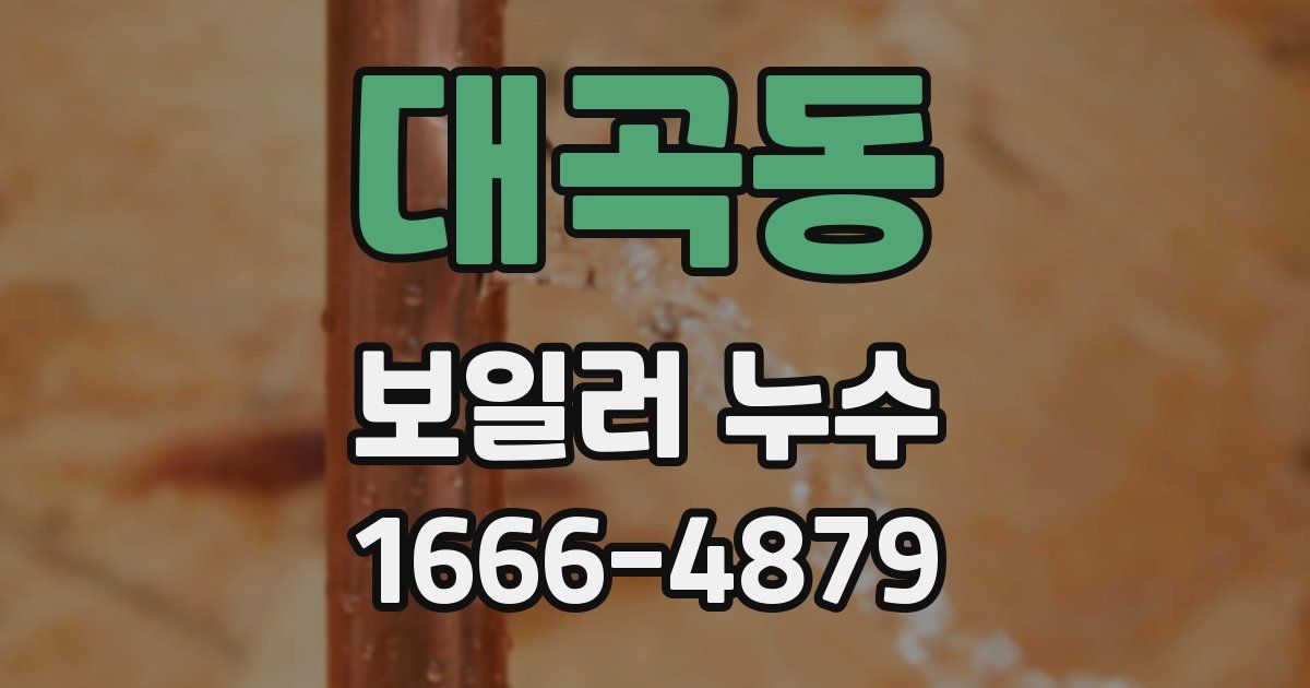 대곡동 보일러 누수