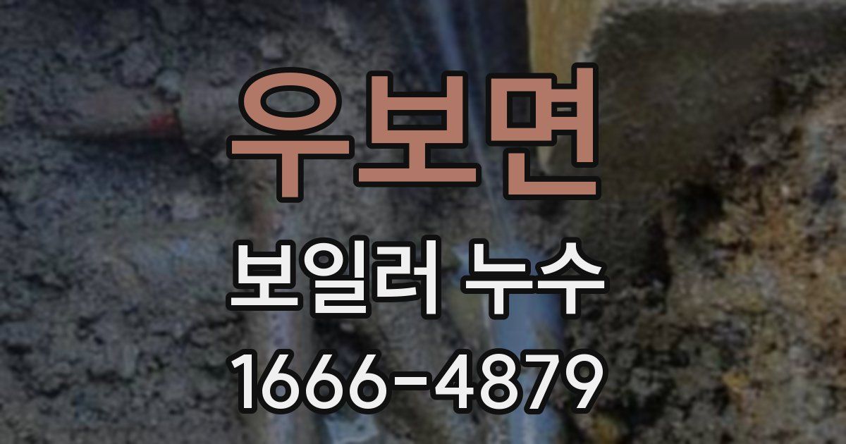 우보면 보일러 누수