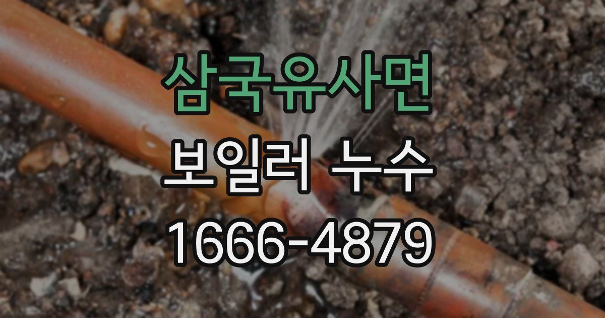 삼국유사면 보일러 누수