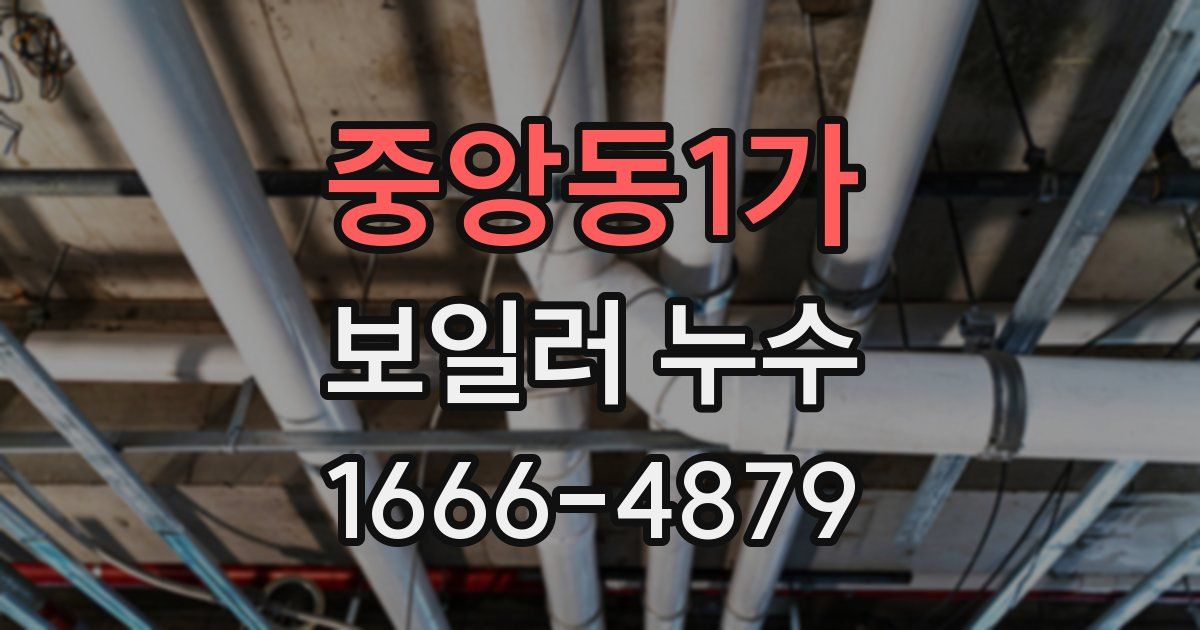 중앙동1가 보일러 누수
