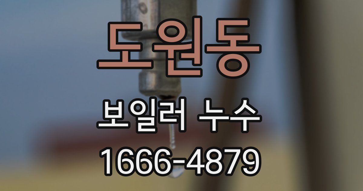 도원동 보일러 누수