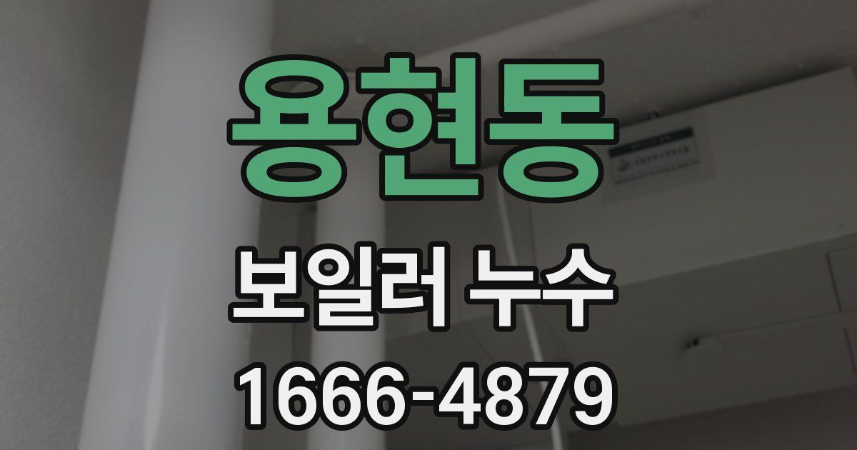 용현동 보일러 누수