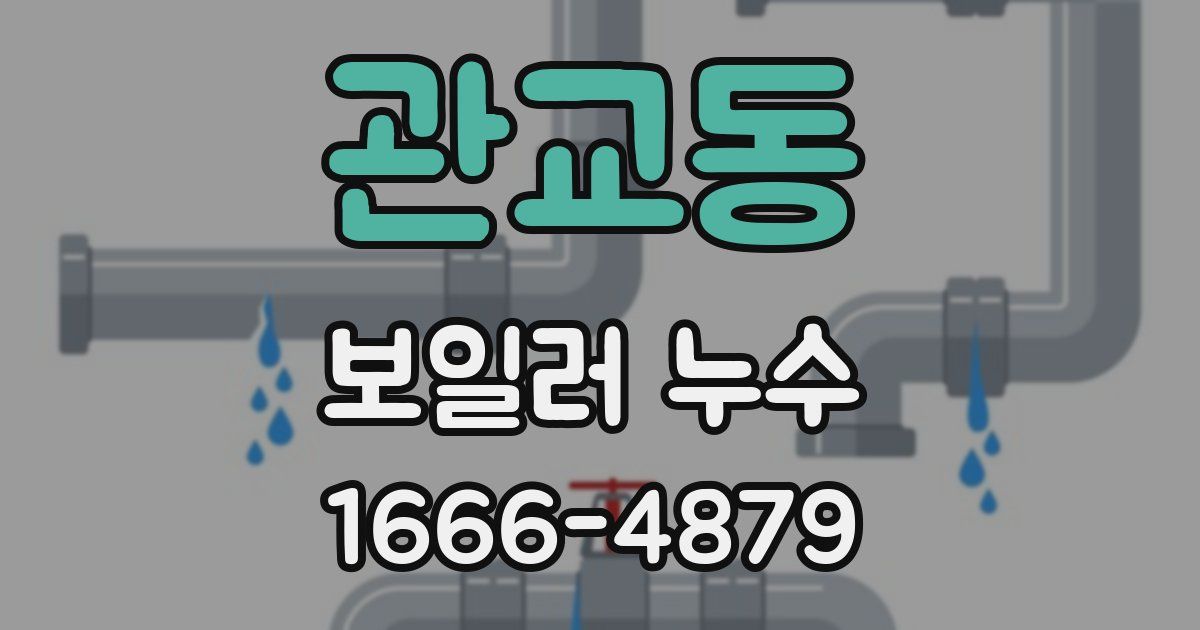 관교동 보일러 누수