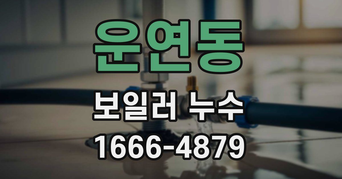 운연동 보일러 누수