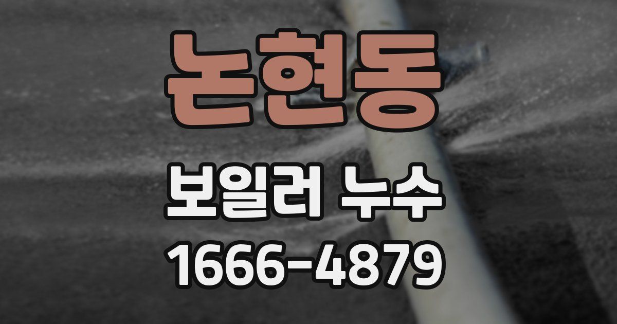논현동 보일러 누수