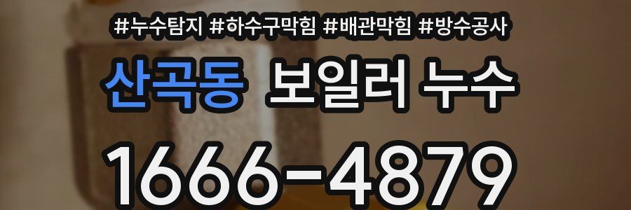 산곡동 보일러 누수