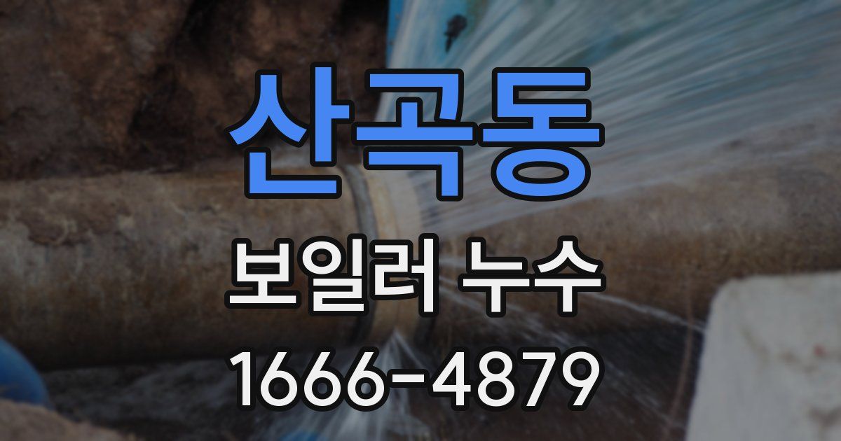 산곡동 보일러 누수