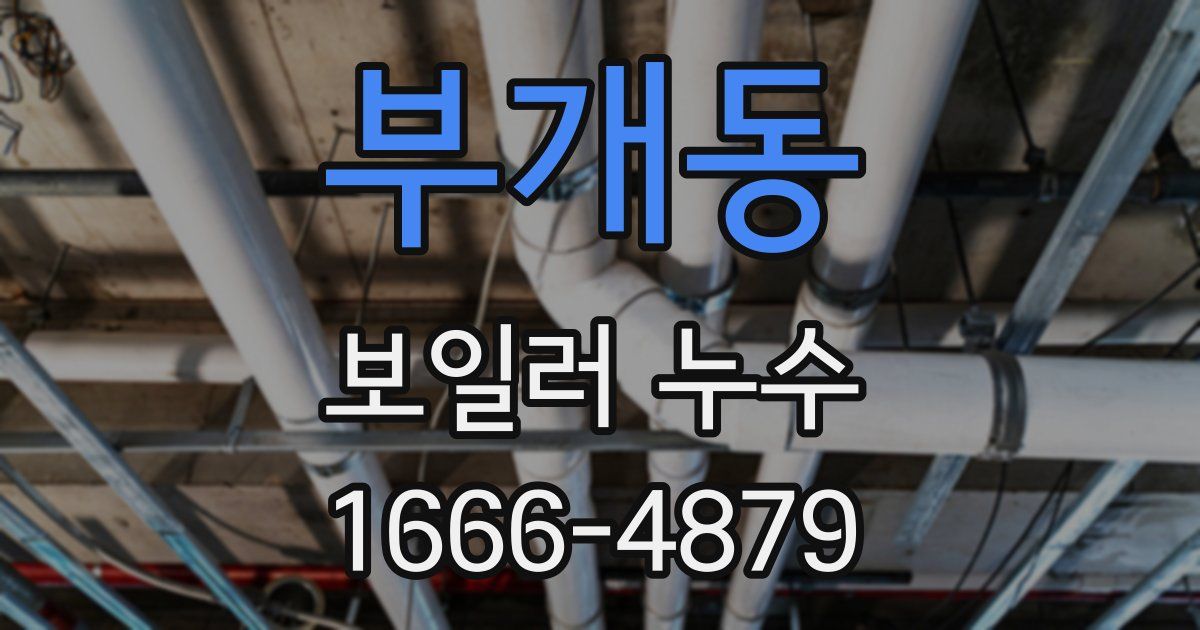 부개동 보일러 누수