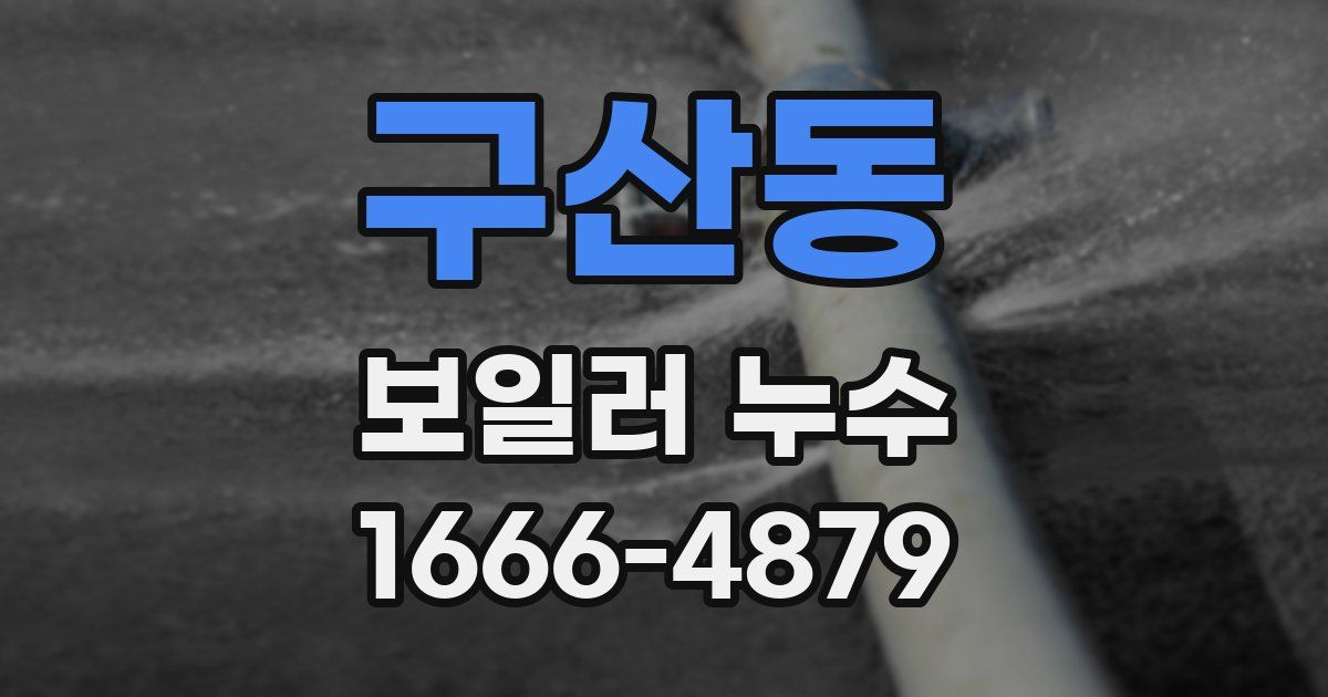 구산동 보일러 누수