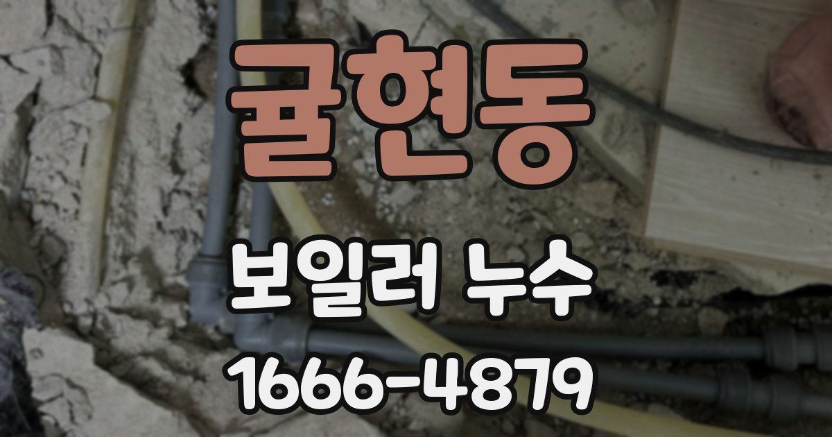 귤현동 보일러 누수