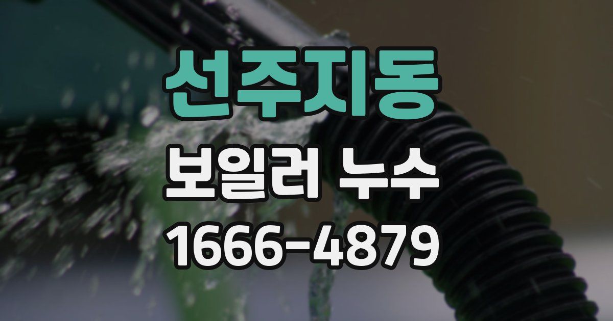선주지동 보일러 누수