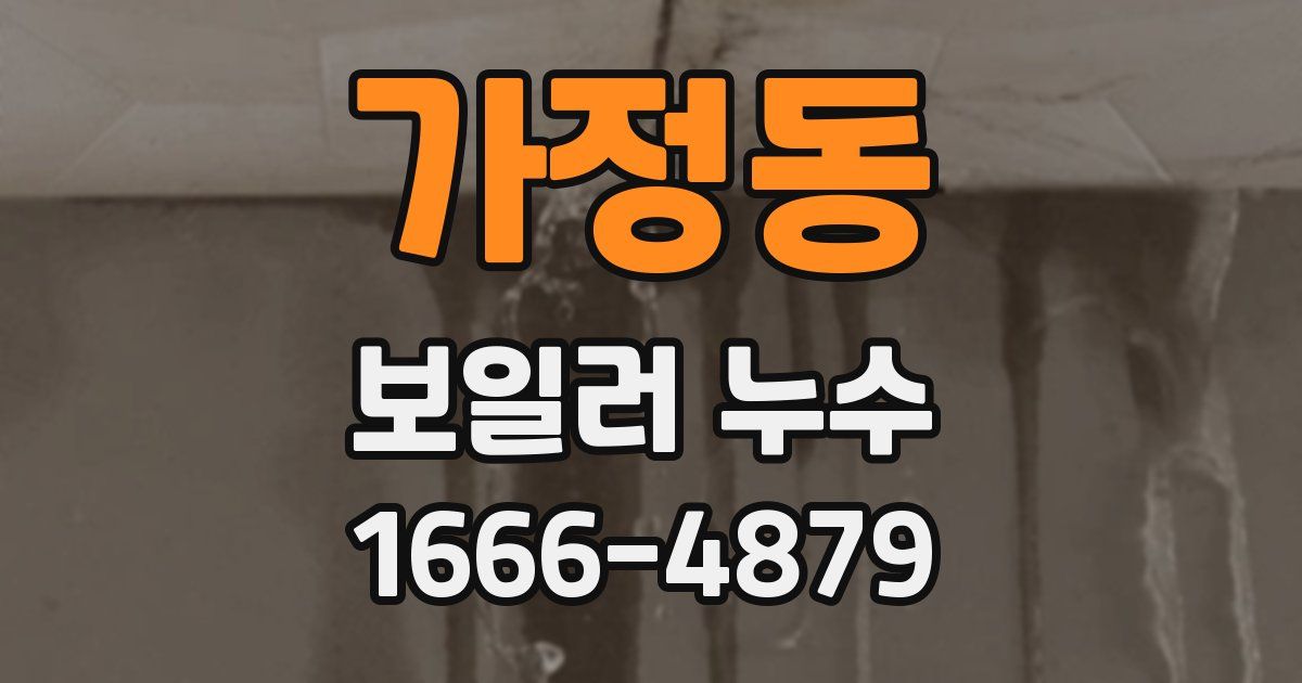 가정동 보일러 누수