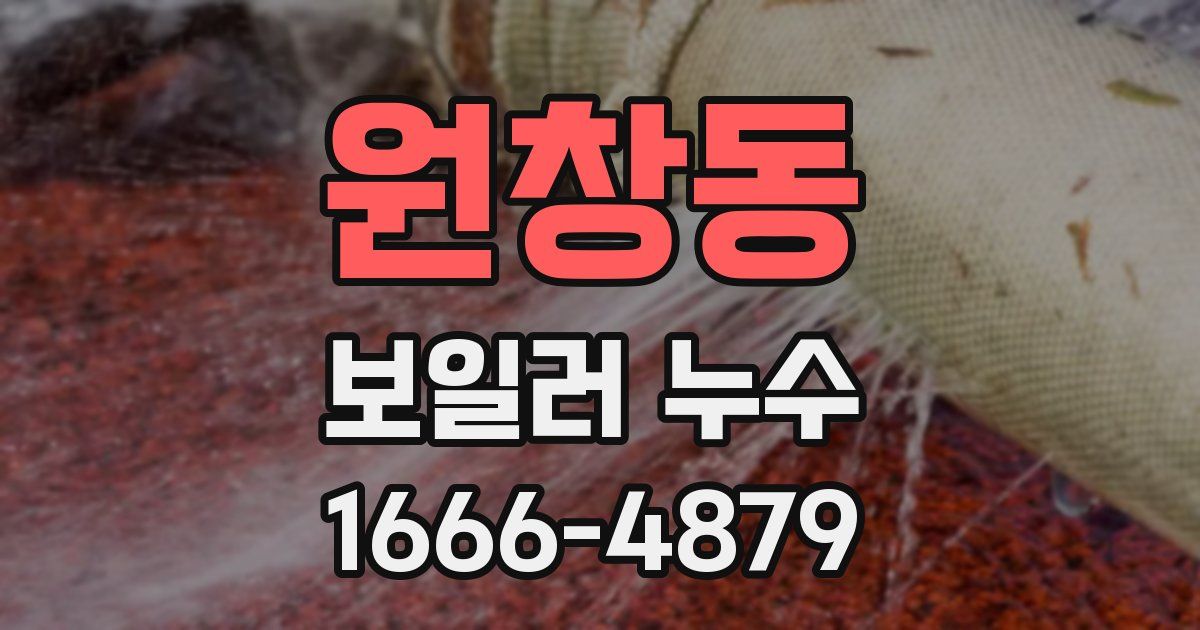 원창동 보일러 누수