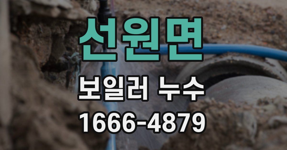 선원면 보일러 누수