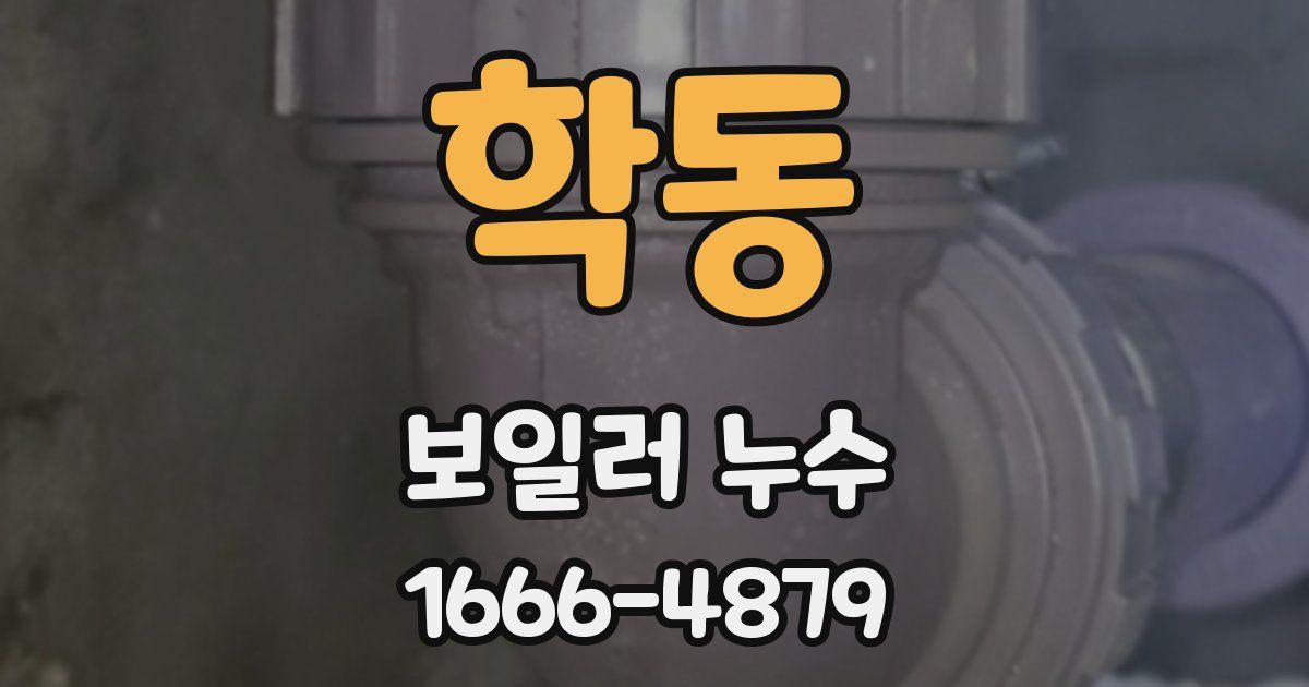 학동 보일러 누수