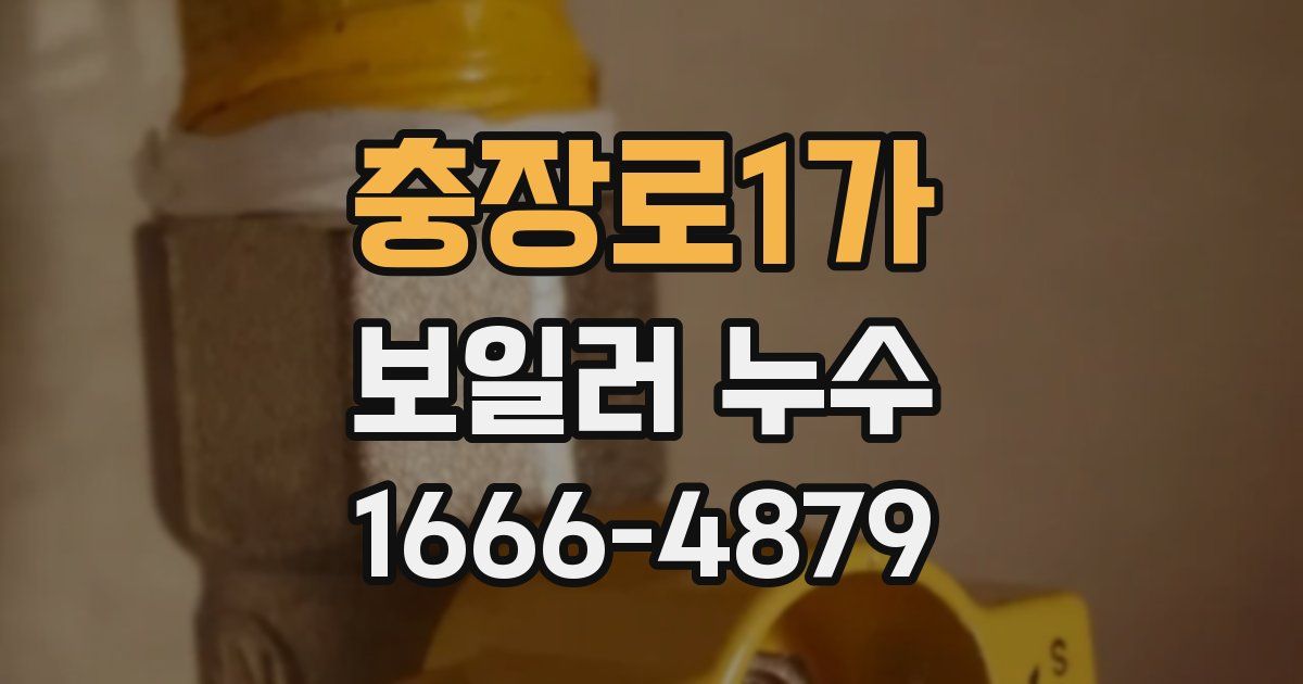 충장로1가 보일러 누수