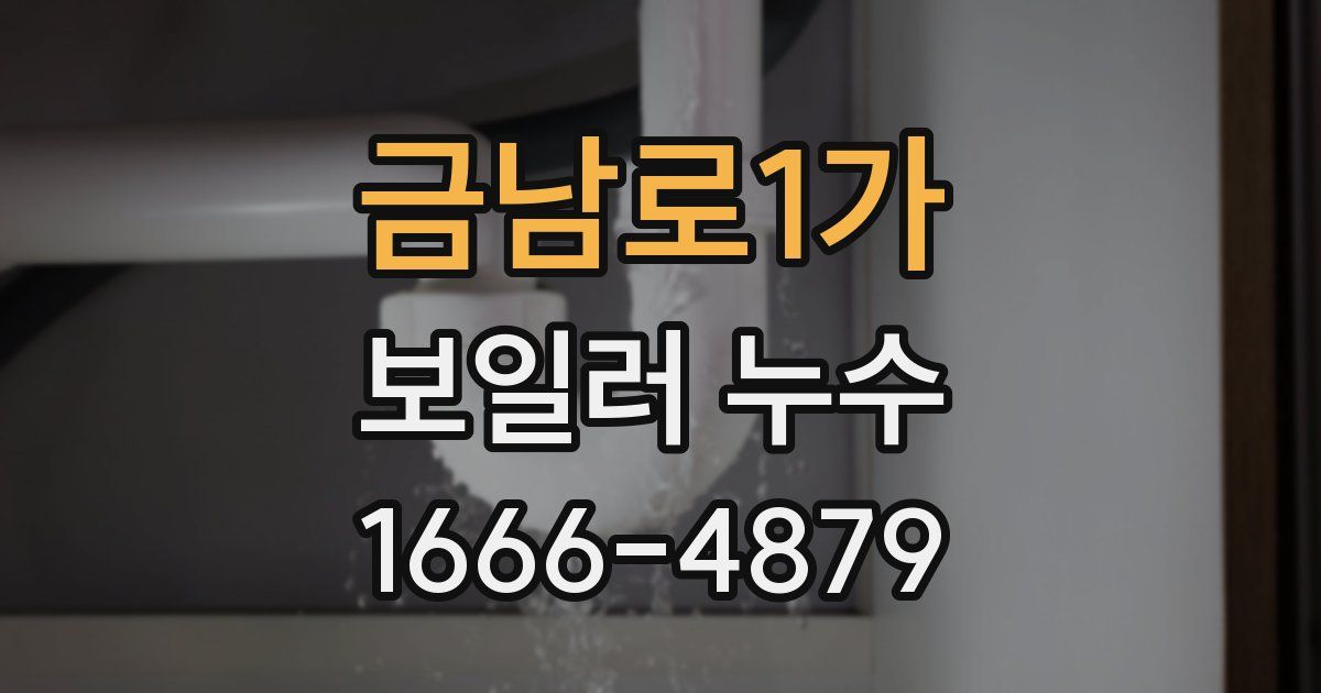 금남로1가 보일러 누수