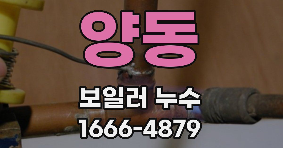 양동 보일러 누수