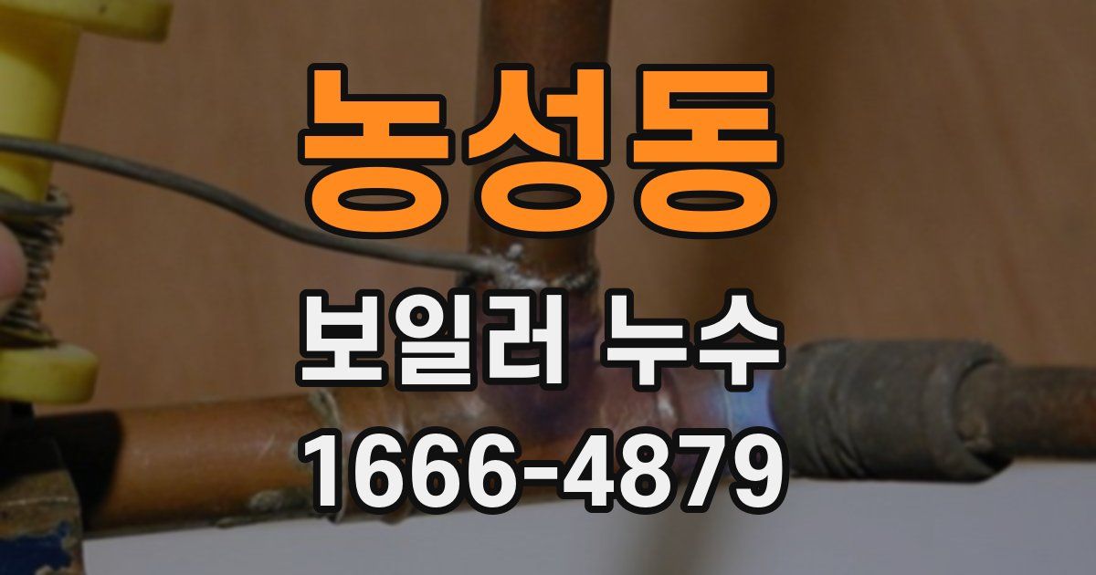 농성동 보일러 누수