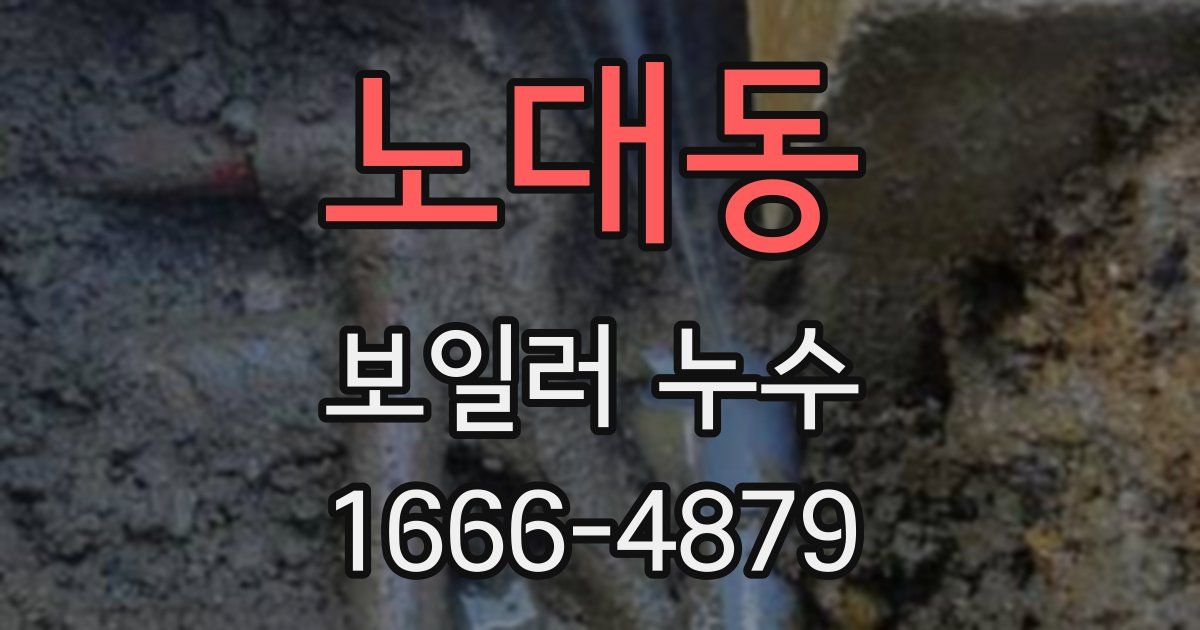 노대동 보일러 누수