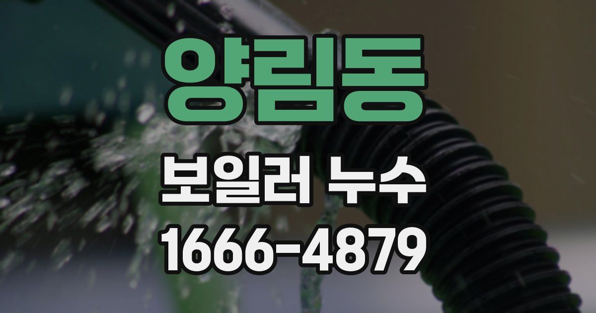 양림동 보일러 누수