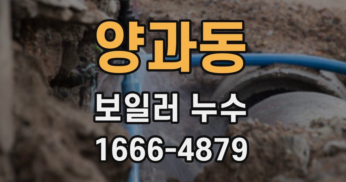 양과동 보일러 누수