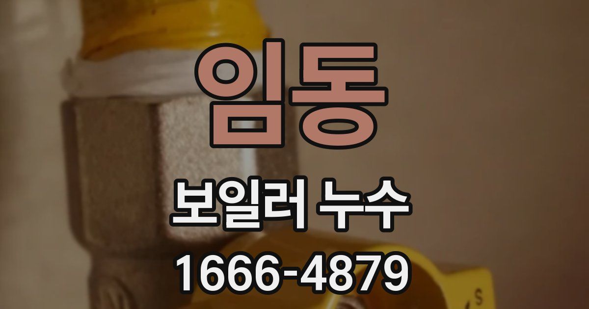 임동 보일러 누수