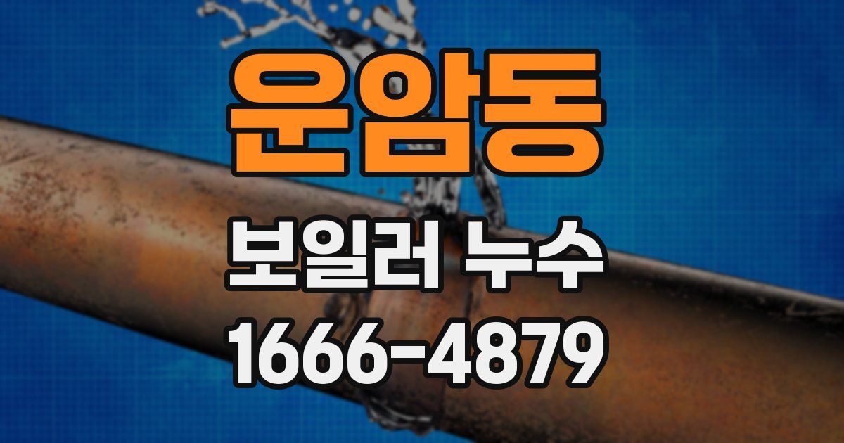 운암동 보일러 누수