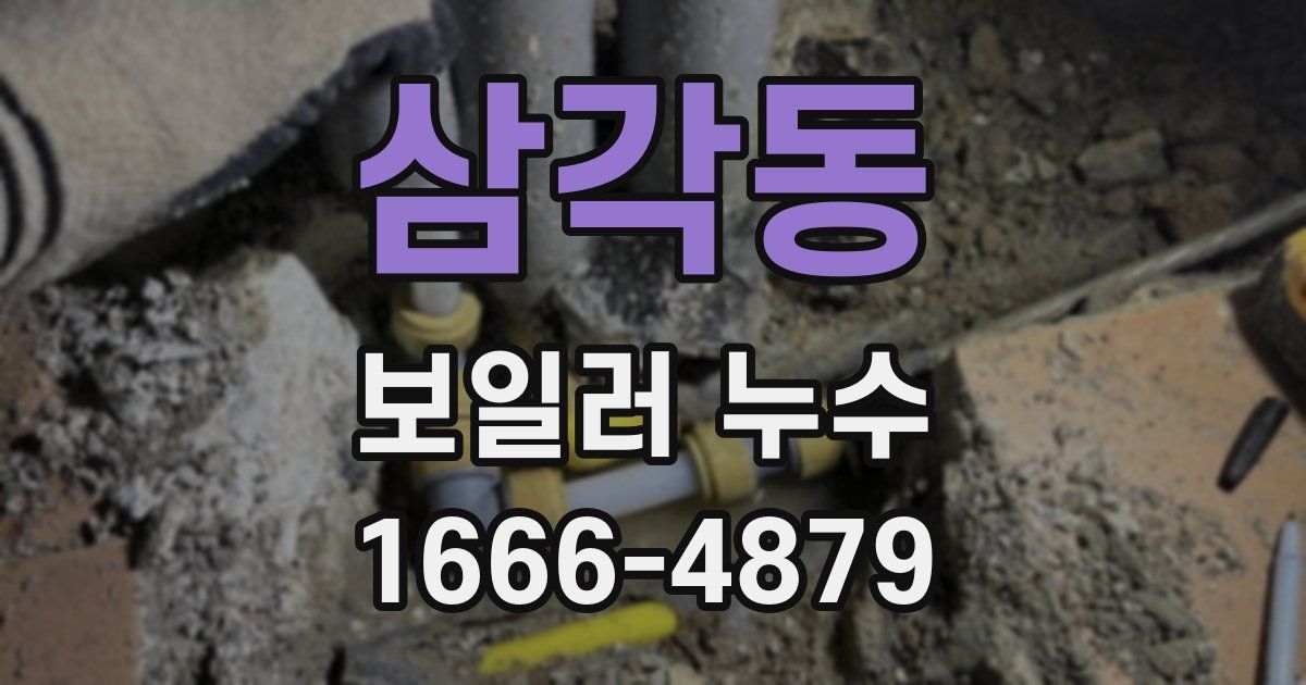 삼각동 보일러 누수
