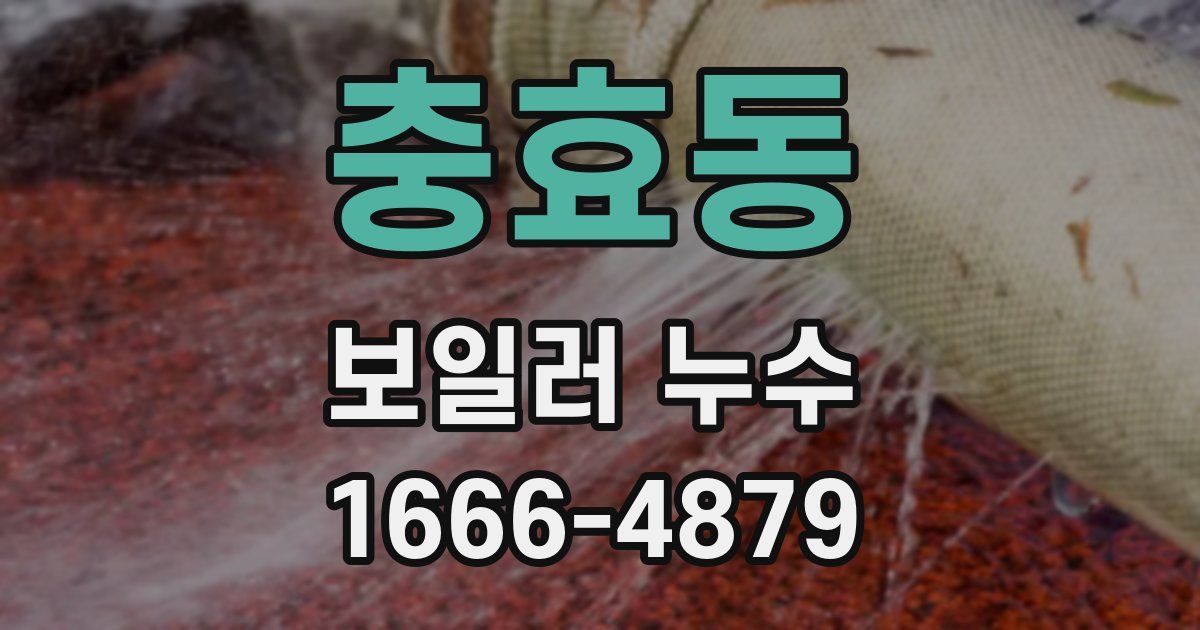 충효동 보일러 누수