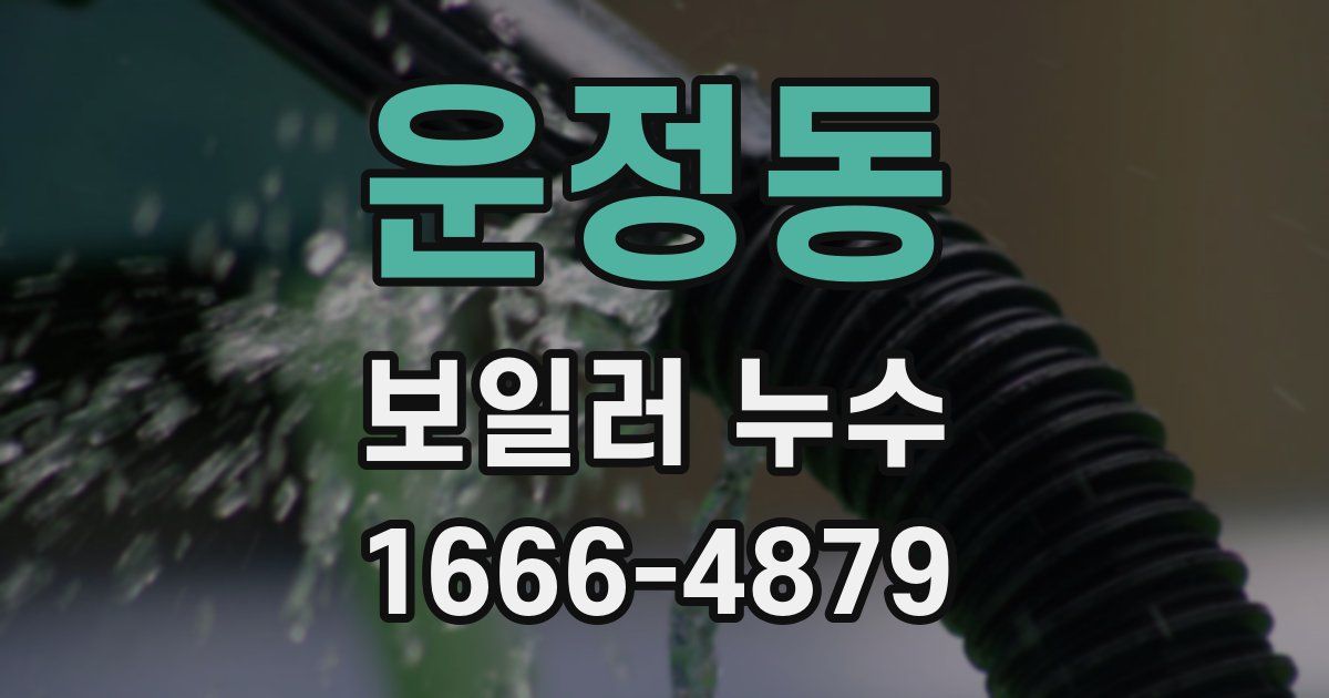 운정동 보일러 누수