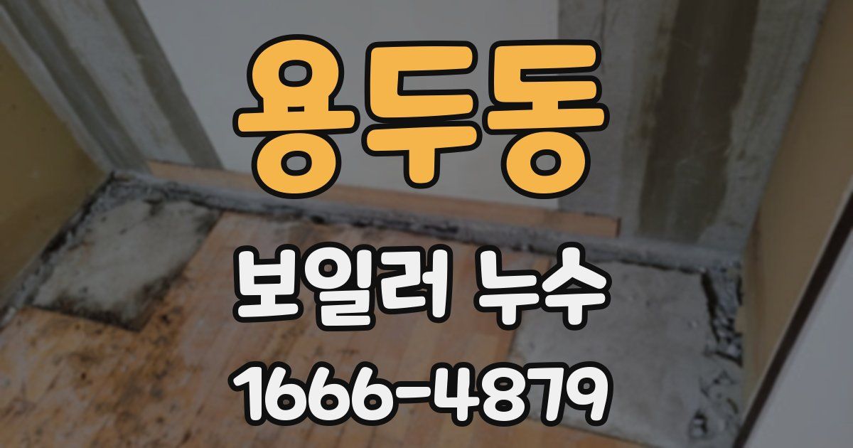 용두동 보일러 누수