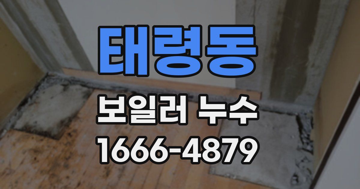태령동 보일러 누수