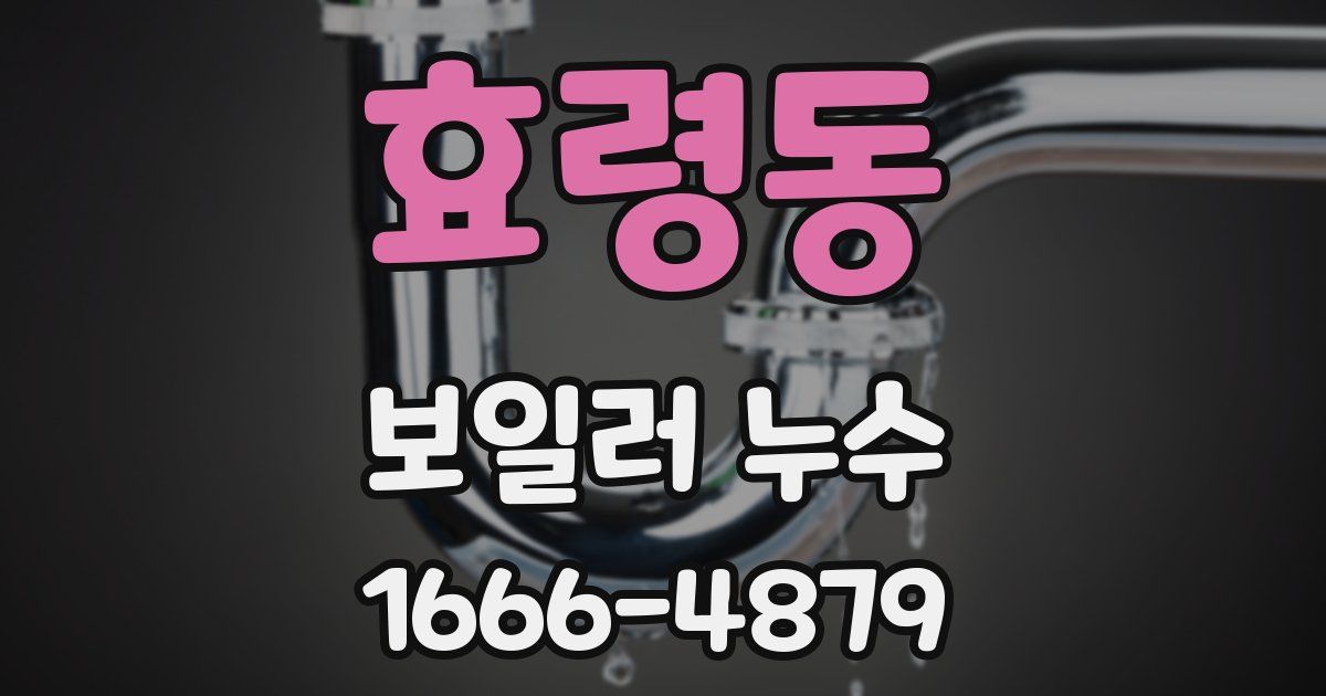 효령동 보일러 누수