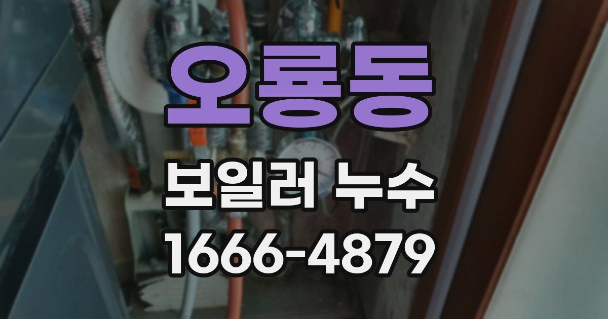 오룡동 보일러 누수