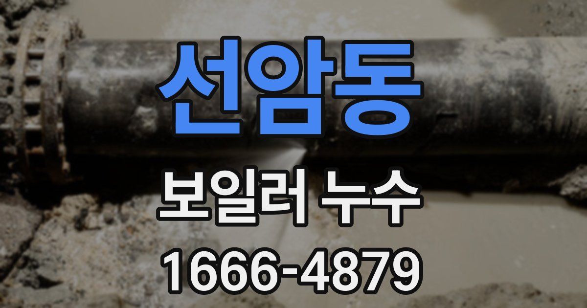 선암동 보일러 누수