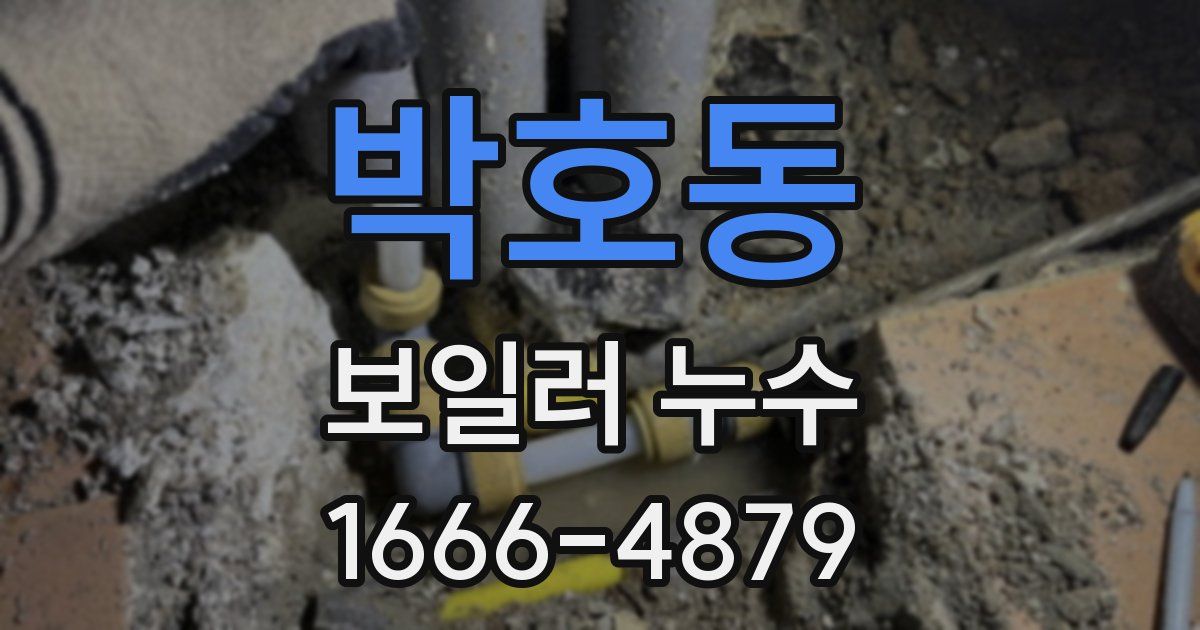 박호동 보일러 누수