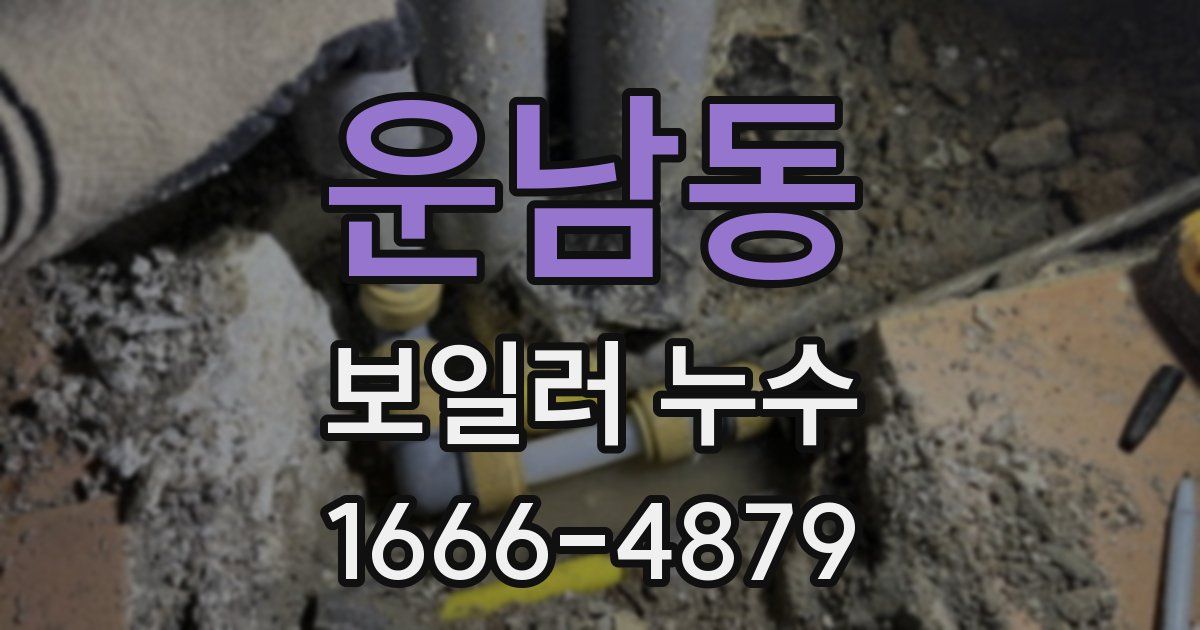 운남동 보일러 누수