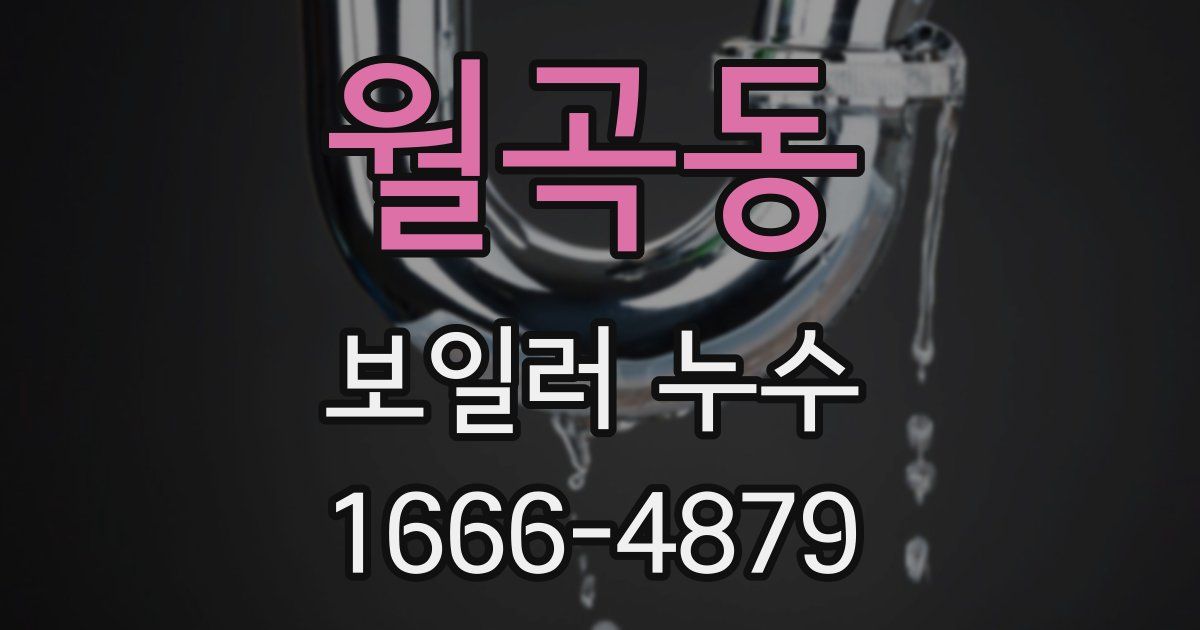 월곡동 보일러 누수