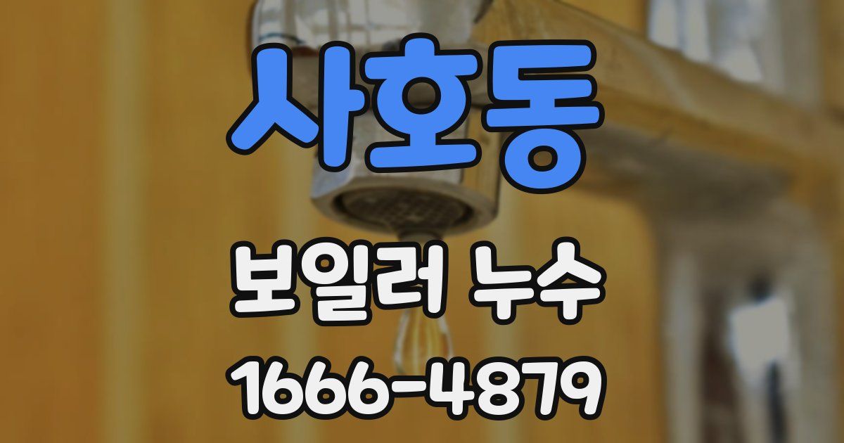 사호동 보일러 누수