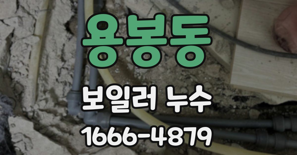 용봉동 보일러 누수