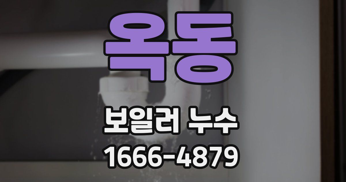 옥동 보일러 누수