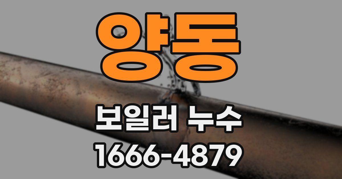 양동 보일러 누수