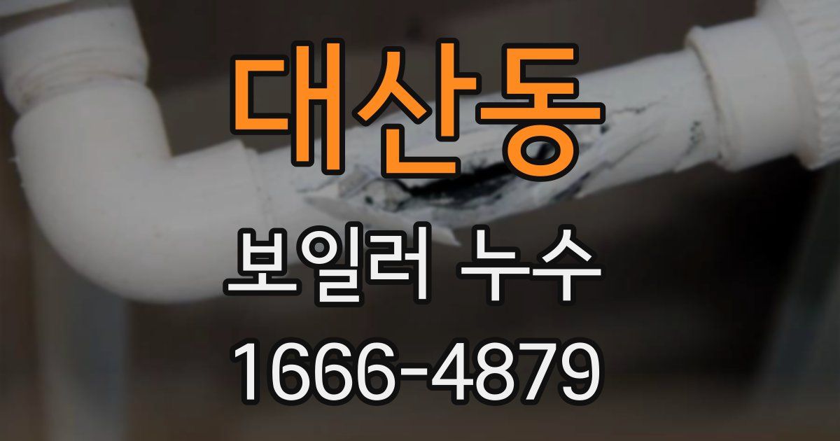 대산동 보일러 누수
