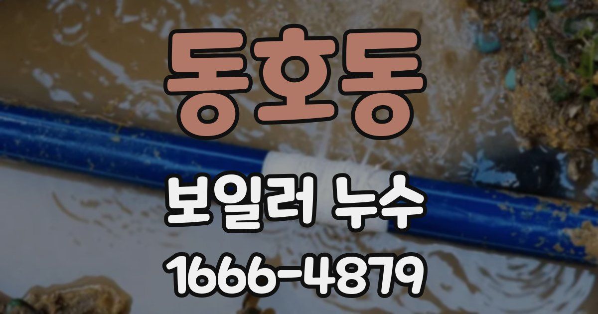 동호동 보일러 누수