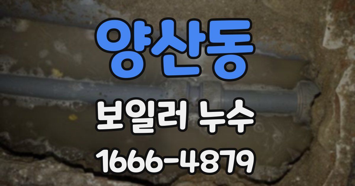 양산동 보일러 누수