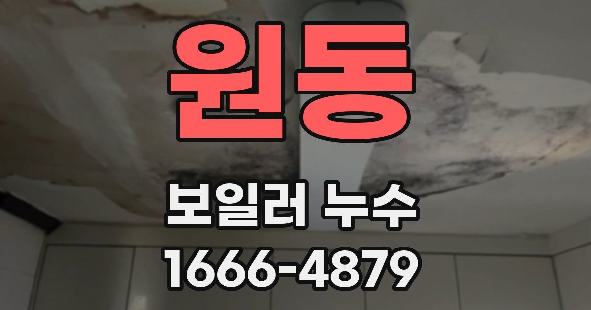 원동 보일러 누수