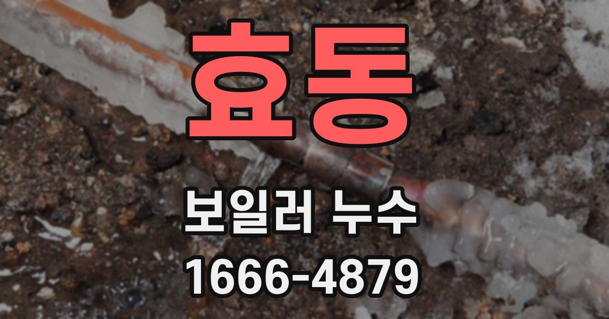 효동 보일러 누수