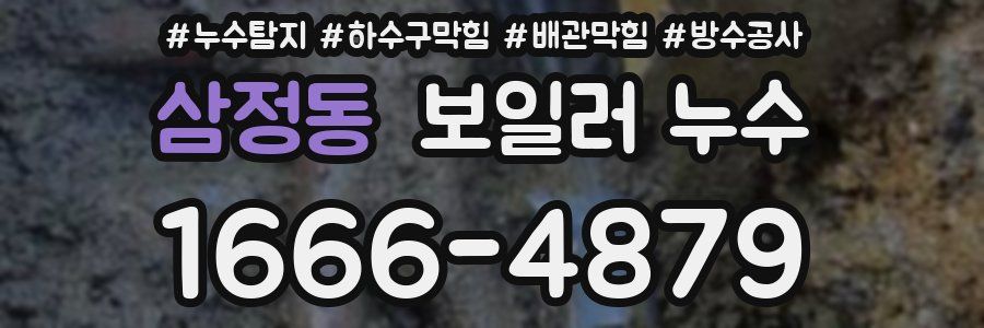 삼정동 보일러 누수